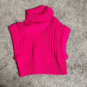 Women's Pink Turtleneck Sweater
